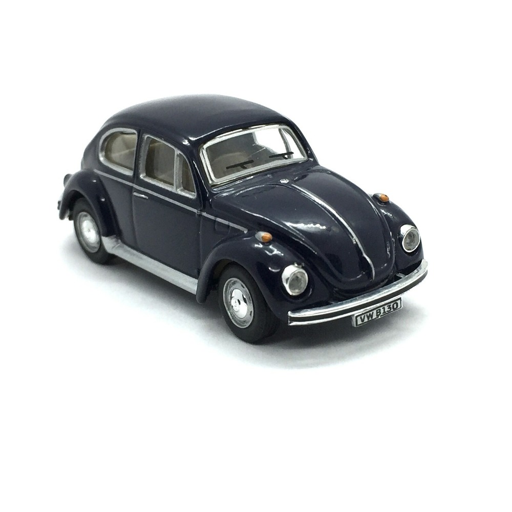 Hongwell VWB130 1960's Volkswagen VW Beetle Bug Car Blue Die Cast 2.25" Loose